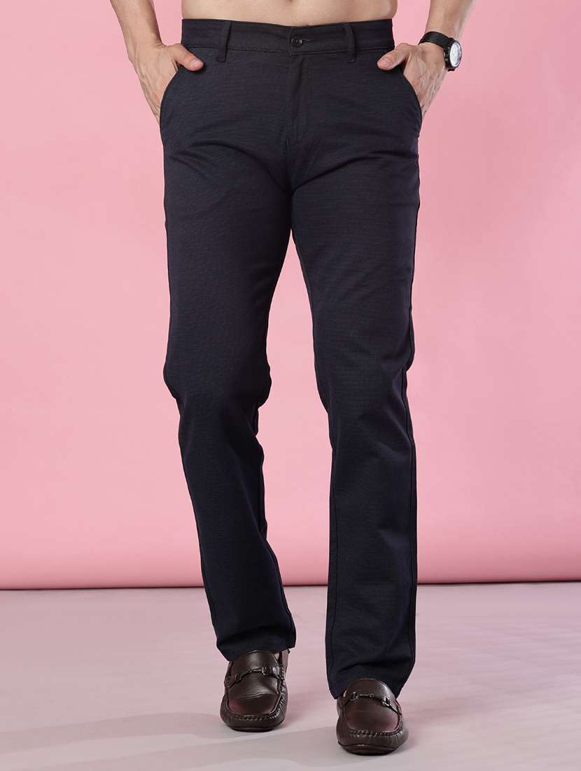 men solid mid rise casual chinos - 22002126 -  Standard Image - 2