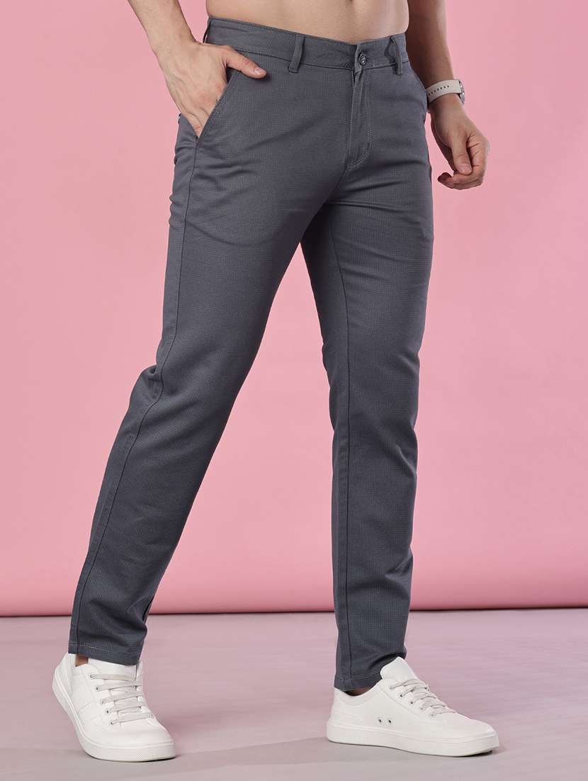 men solid mid rise casual chino - 22002132 -  Standard Image - 2