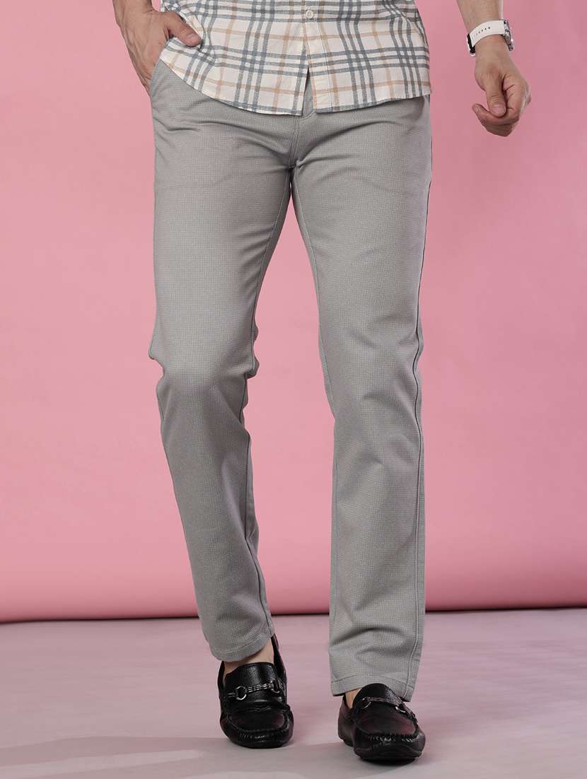 men solid mid rise casual chino - 22002133 -  Standard Image - 2