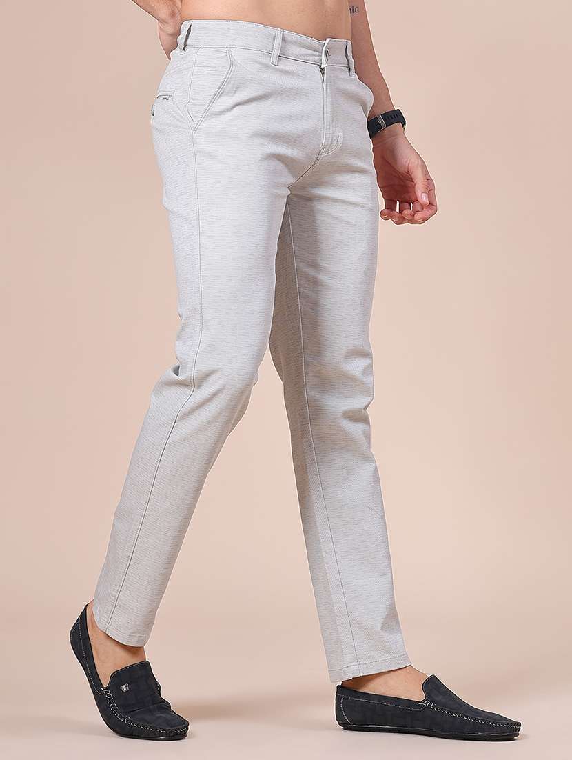 men solid mid rise casual chino - 22002134 -  Standard Image - 2