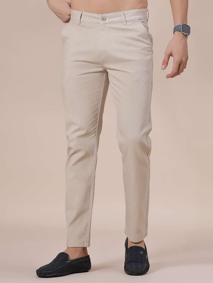 men solid mid rise casual chino - 22002136 -  Standard Image - 2