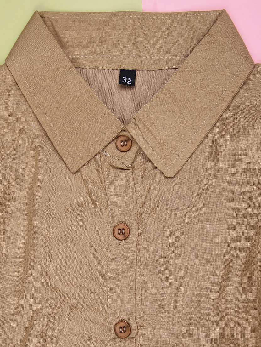 girls embroidered three quarter sleeve top - 22002241 -  Standard Image - 2