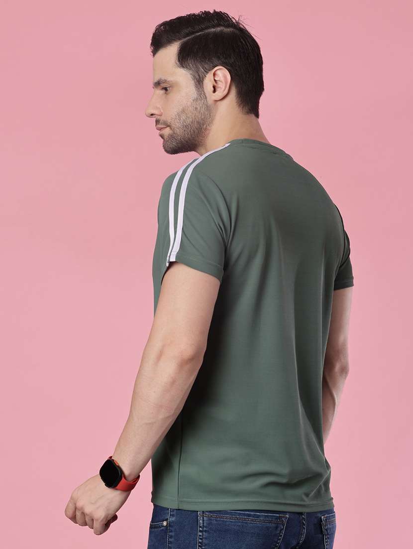 men taped short sleeve slim fit t-shirt - 22002270 -  Standard Image - 2