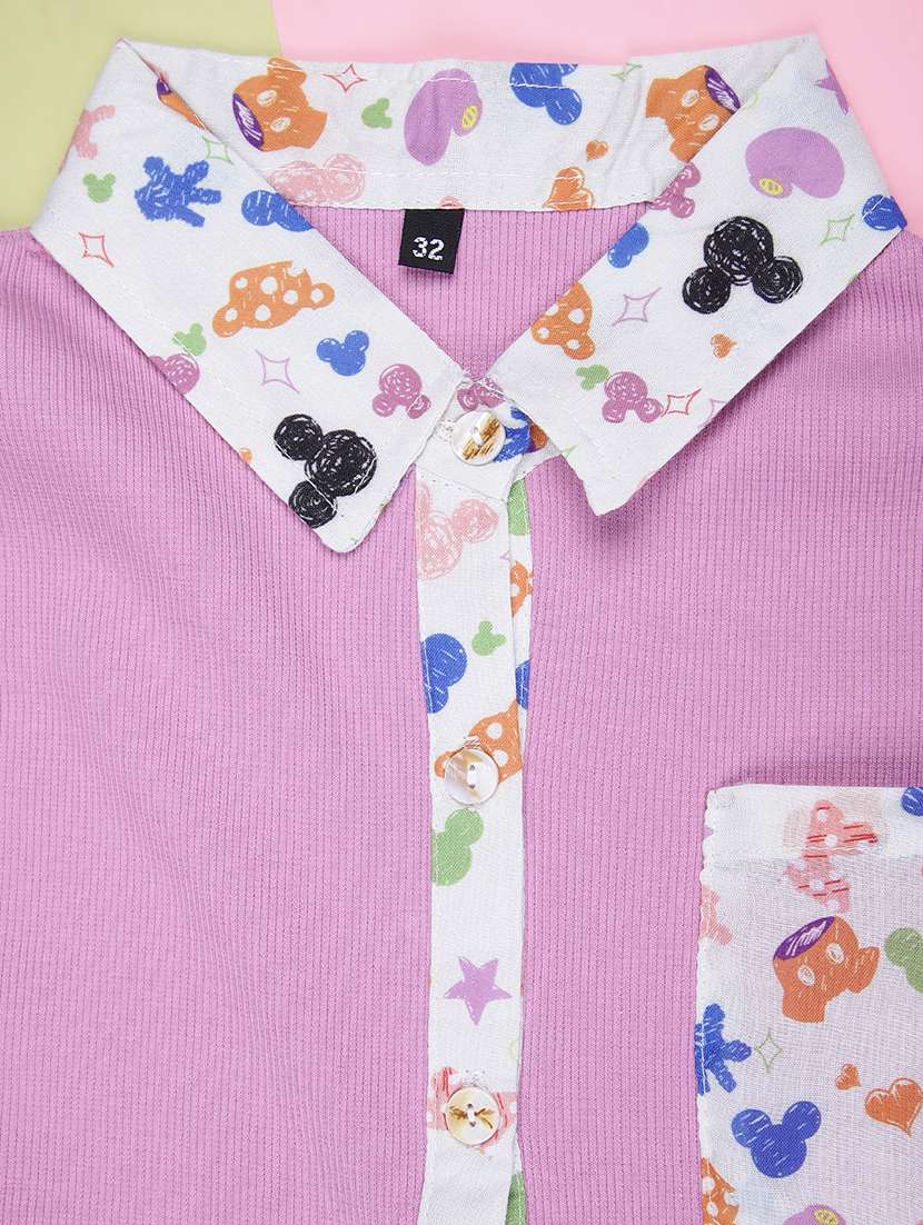 girls printed long sleeve shirt - 22002286 -  Standard Image - 2