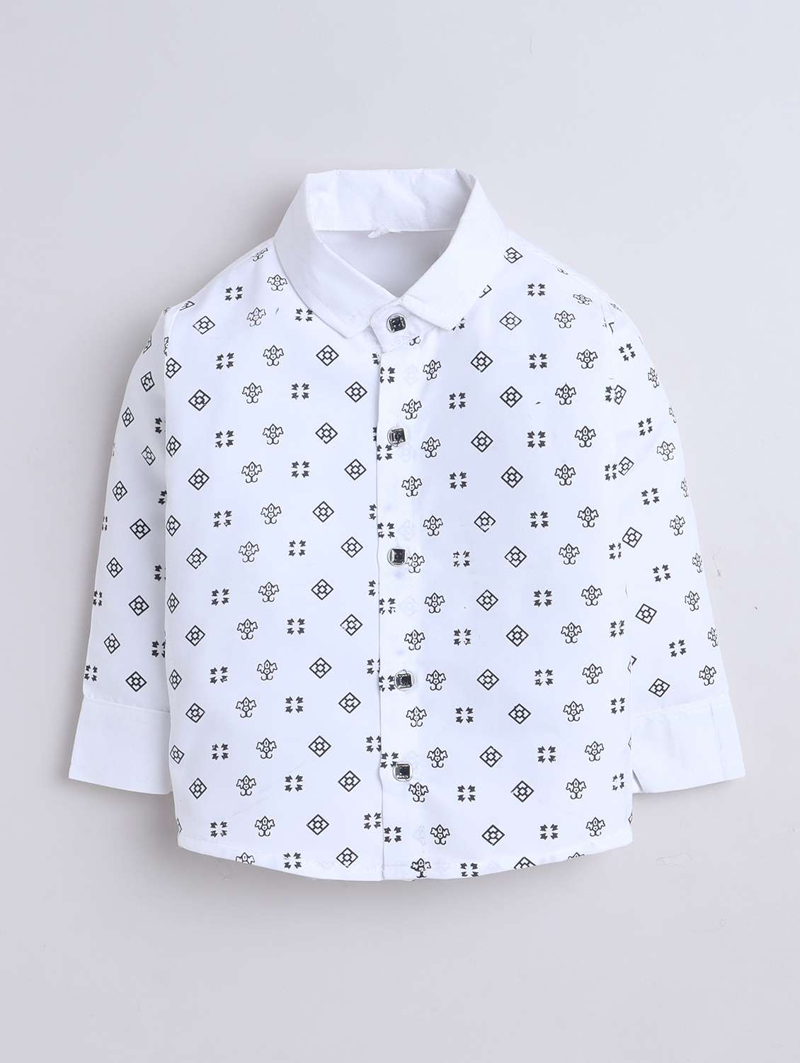 boys printed shirt and trouser with waistcoat - 22002436 -  Standard Image - 2