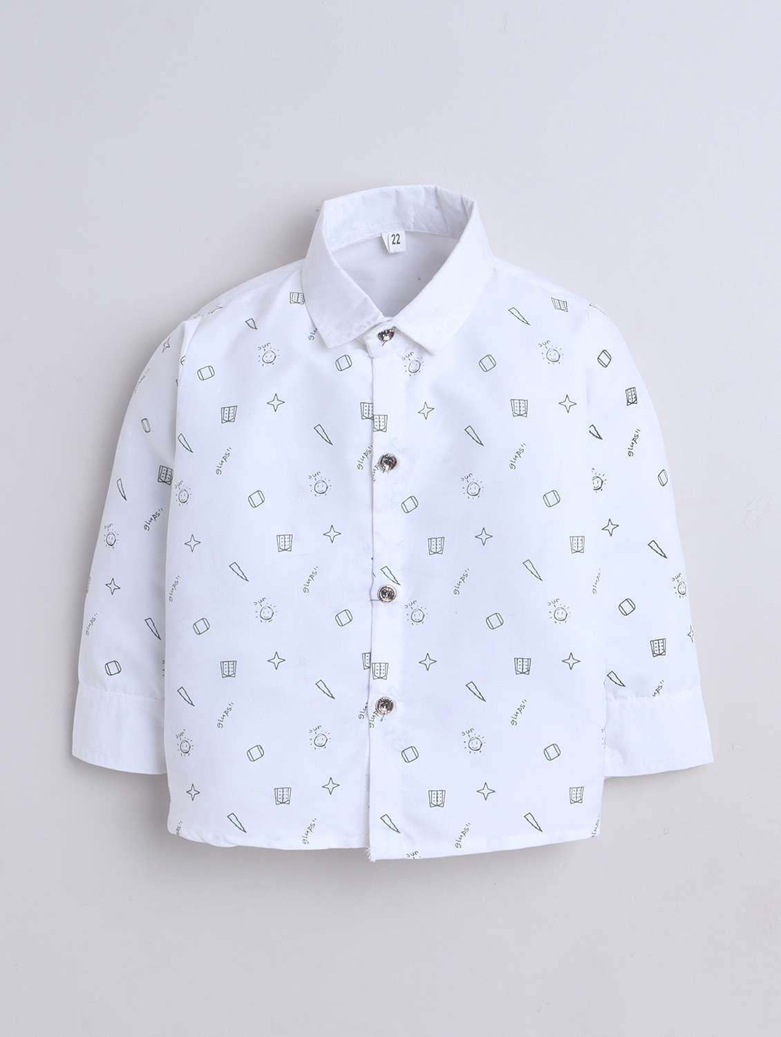 boys printed shirt and trouser with waistcoat - 22002440 -  Standard Image - 2