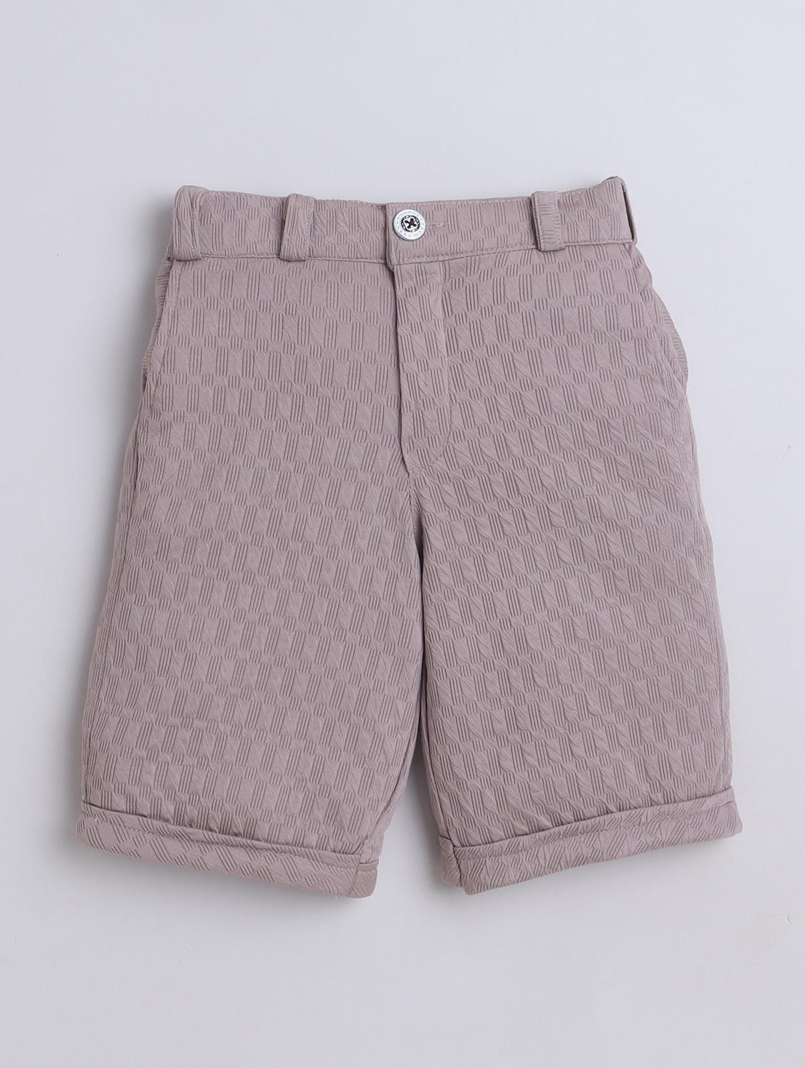 boys self designed shirt and short co-ord set - 22002444 - Standard Image - 2
