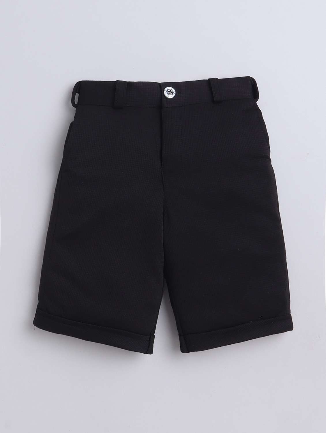 boys solid shirt and short co-ord set - 22002445 - Standard Image - 2