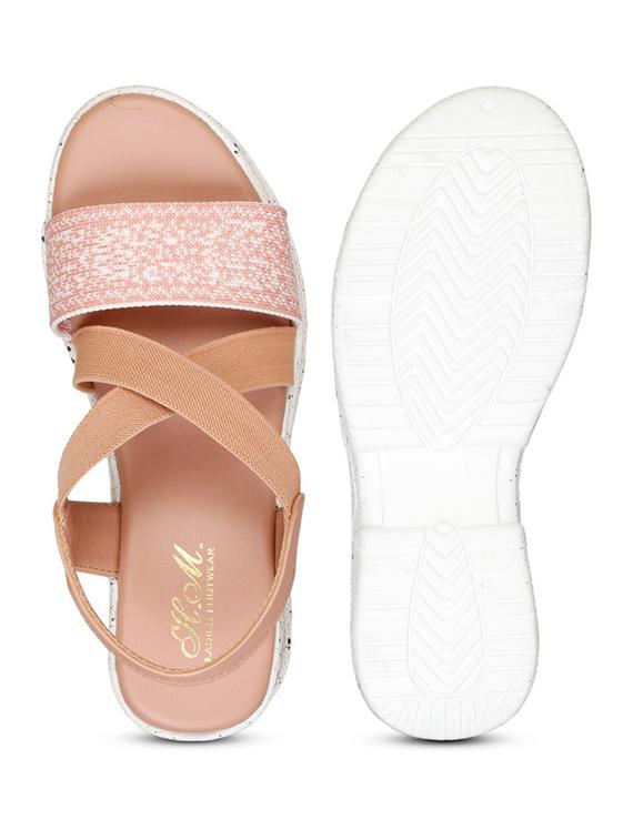 women pink back strap platforms wedge - 22002451 - Standard Image - 2