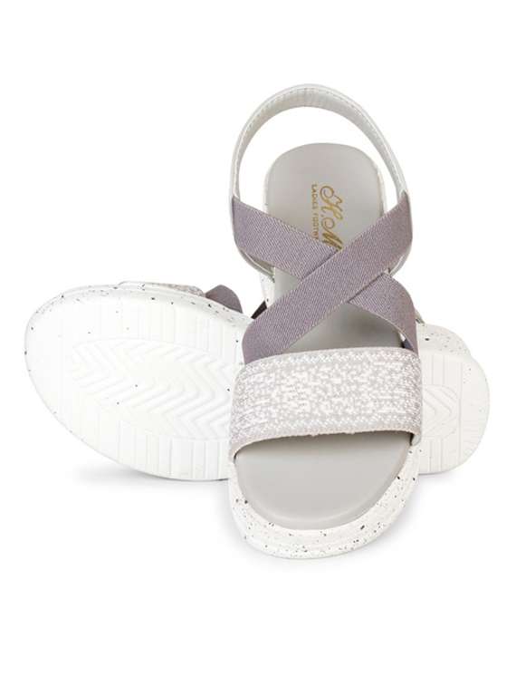 women grey back strap platforms wedge - 22002452 -  Standard Image - 2