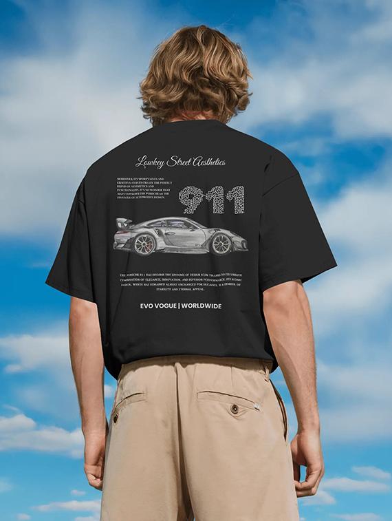 men printed short sleeve oversized t-shirt - 22002504 - Standard Image - 2