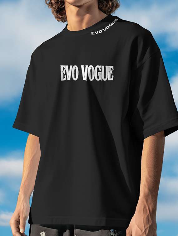 black cotton blend oversized tshirt - 22002521 - Standard Image - 2