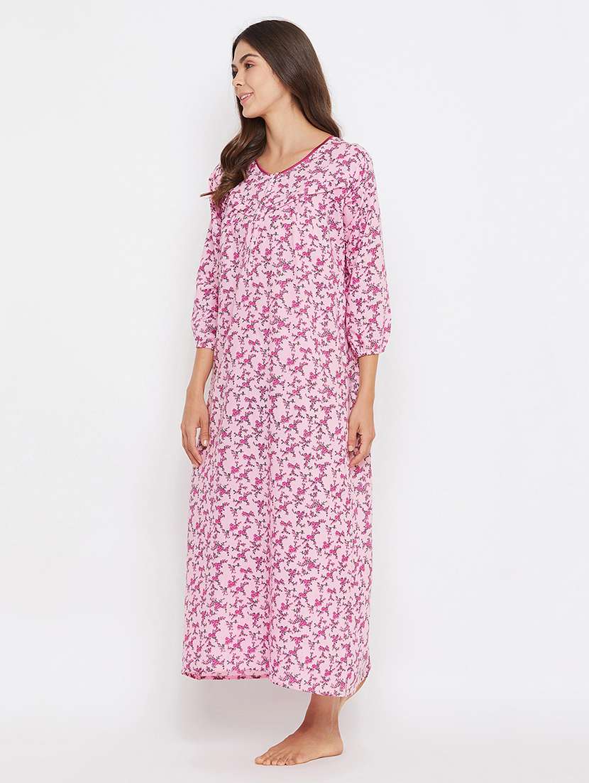 women floral print maternity wear nighty - 22002955 -  Standard Image - 2