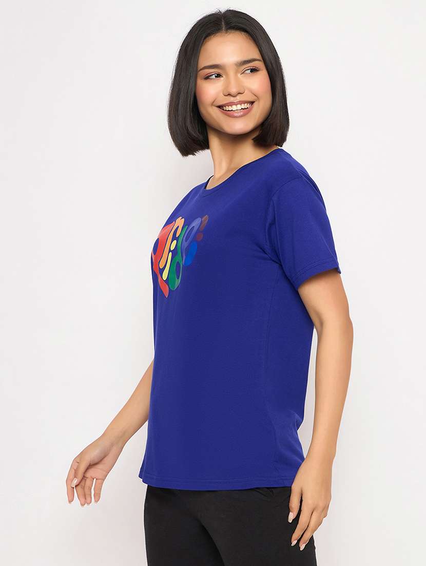 women printed short sleeve regular fit t-shirt - 22003005 - Standard Image - 2