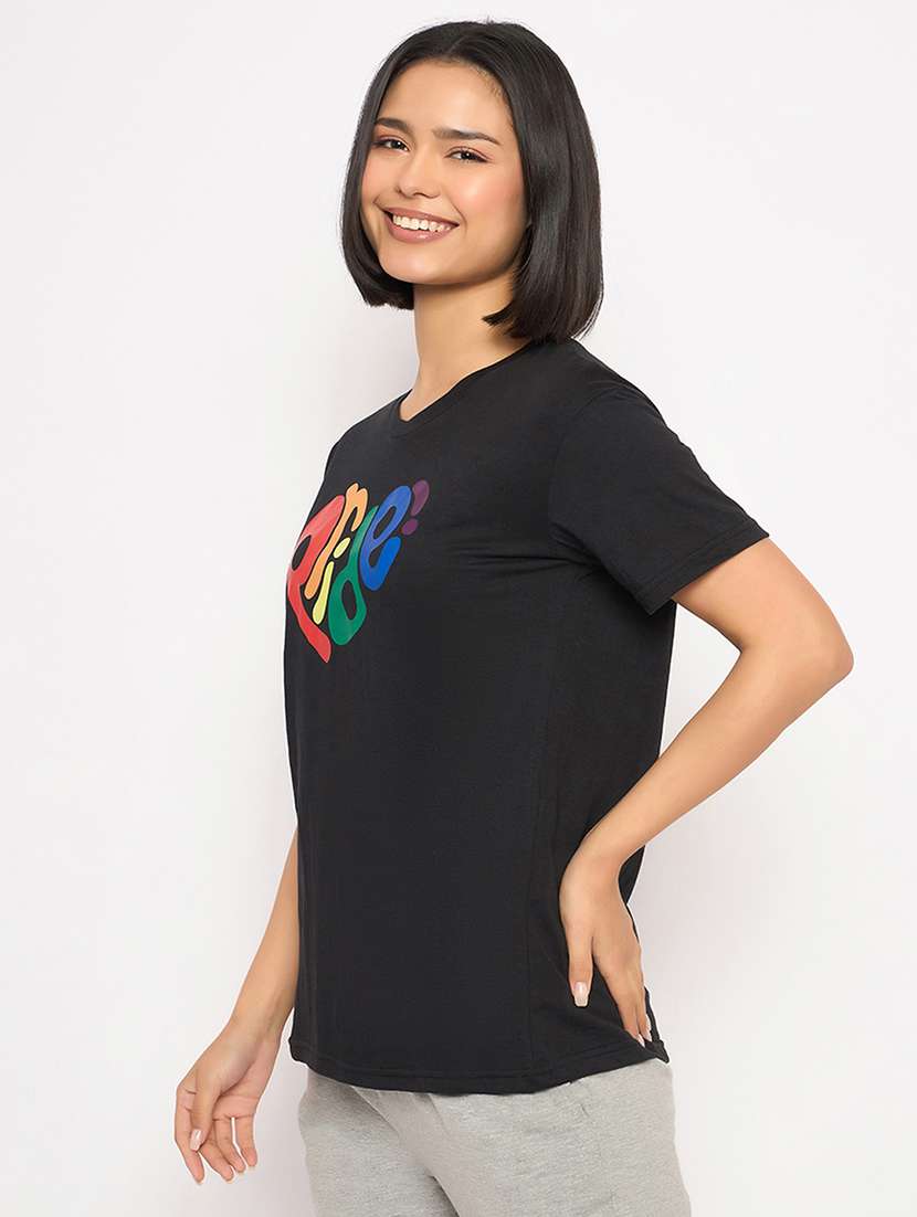 women printed short sleeve regular fit t-shirt - 22003006 - Standard Image - 2