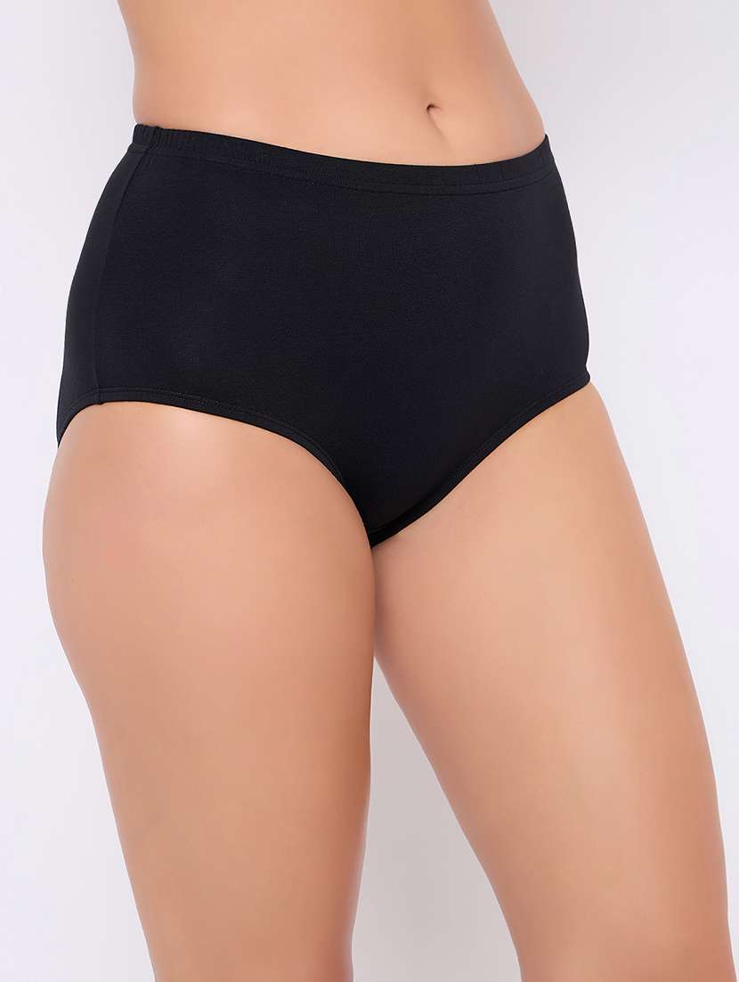 women solid high rise hipster panty - 22003054 -  Standard Image - 2