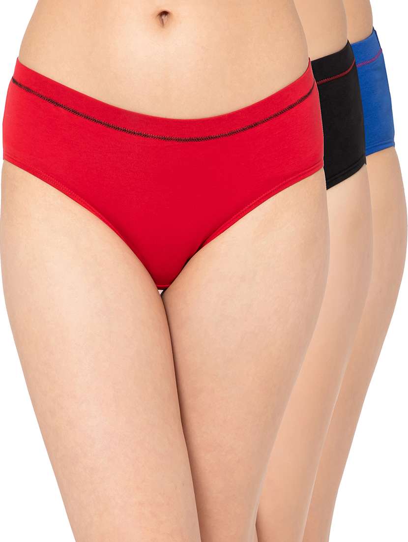 women pack of 3 solid hipster panty