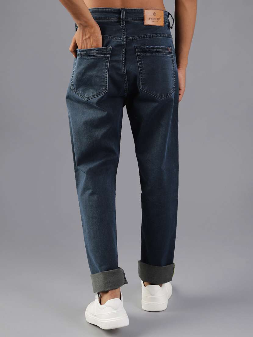 men plain mid rise full length jean - 22003229 -  Standard Image - 2