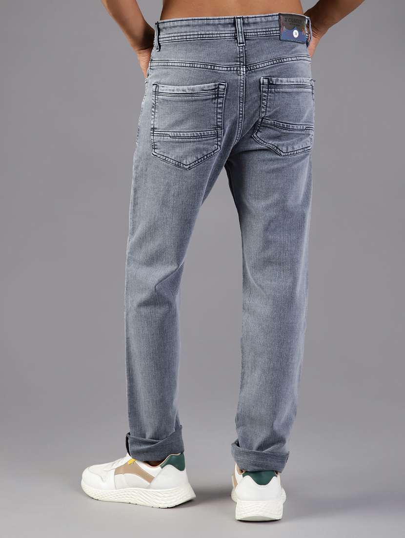 men solid mid rise slim fit jeans - 22003243 -  Standard Image - 2