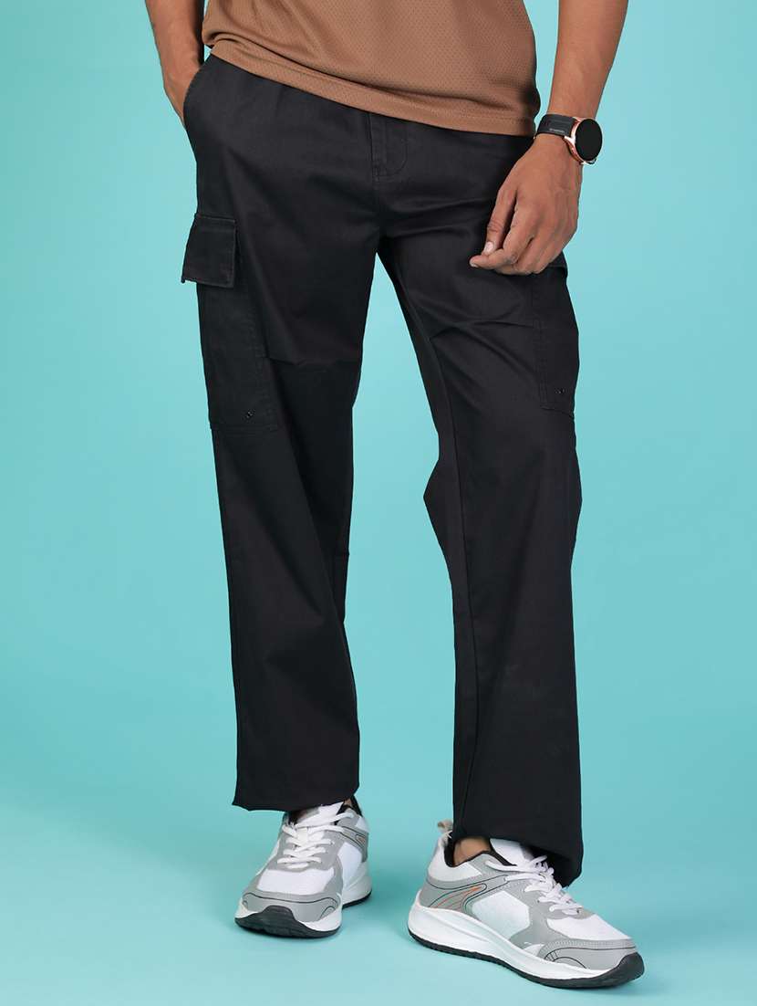 men solid mid rise regular fit cargo  - 22003256 -  Standard Image - 2