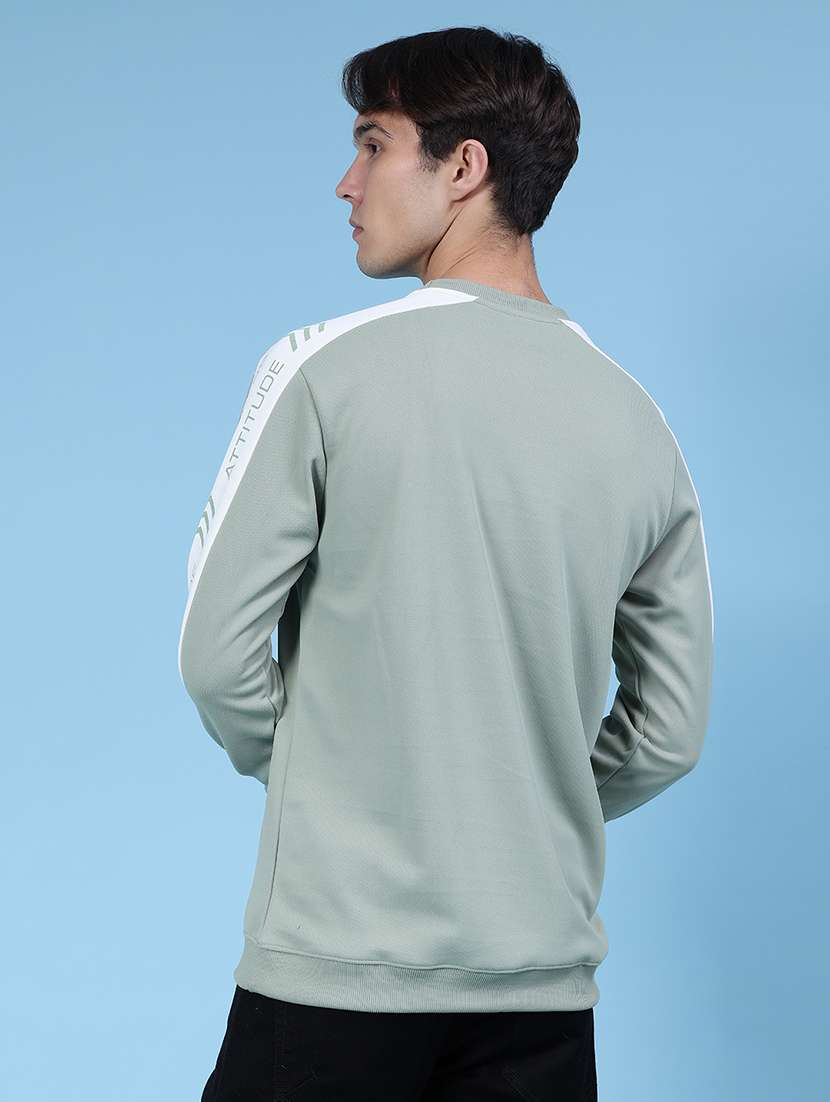 men chest print long sleeve regualr fit sweatshirt - 22003262 -  Standard Image - 2