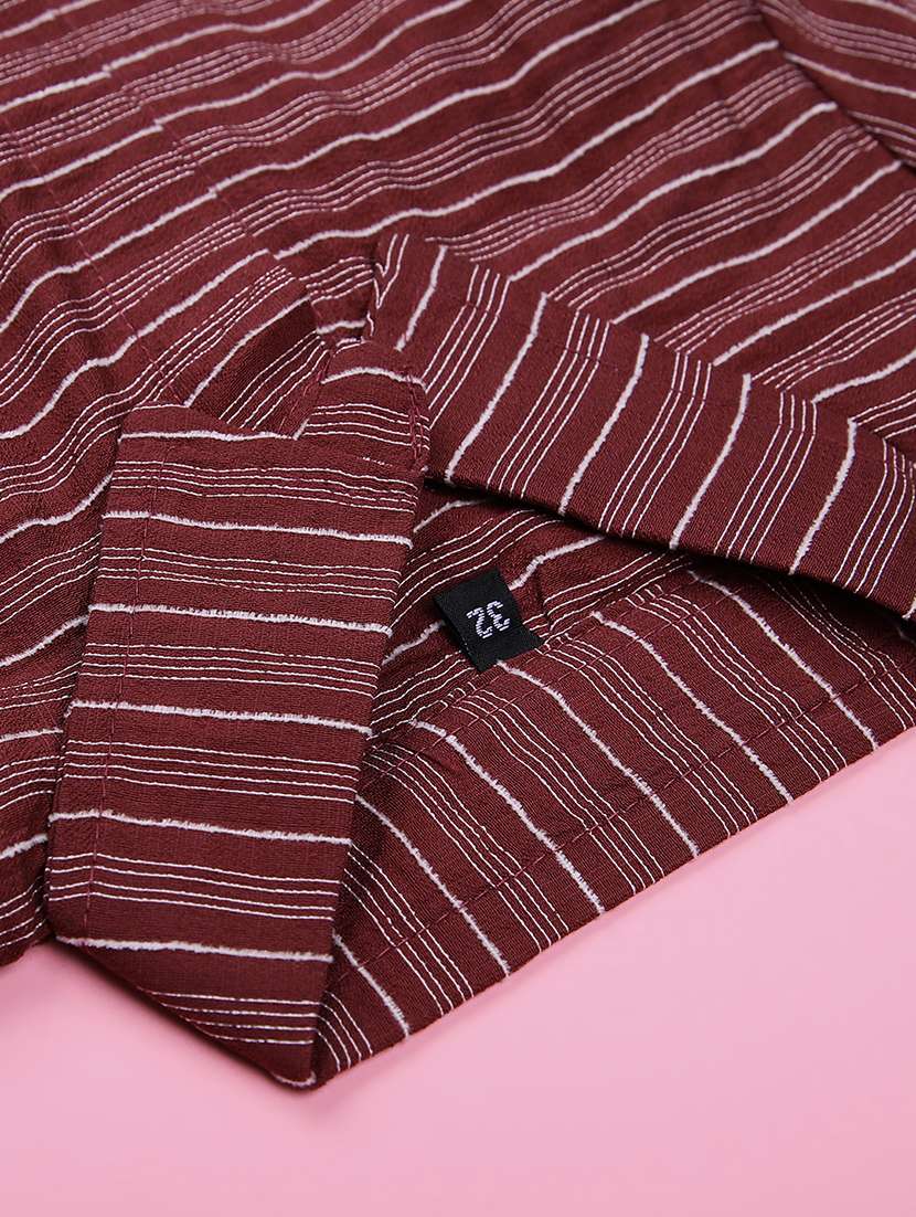 girls striped three quarter sleeve top - 22003283 -  Standard Image - 2