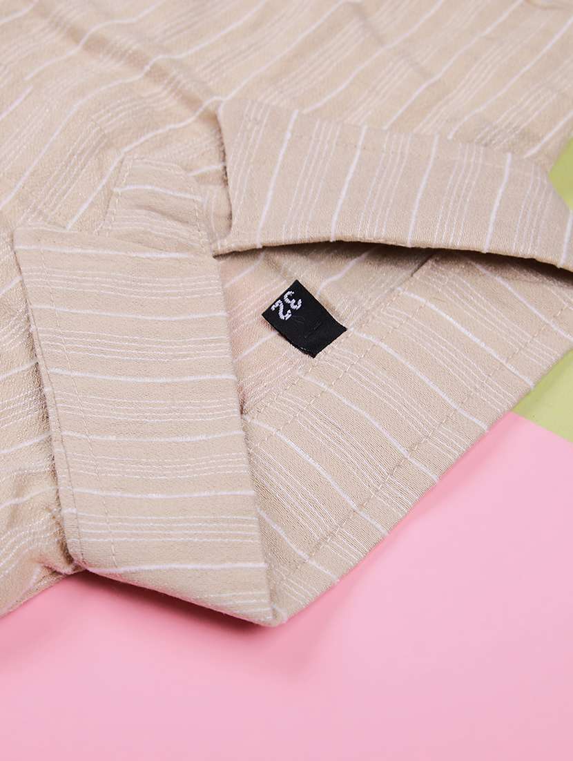 girls striped three quarter sleeve top - 22003284 -  Standard Image - 2