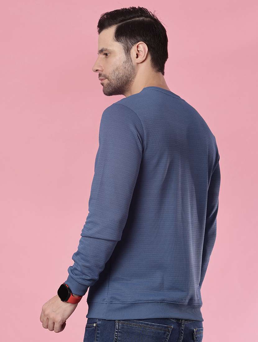 men chest print long sleeve sweatshirt - 22003300 - Standard Image - 2
