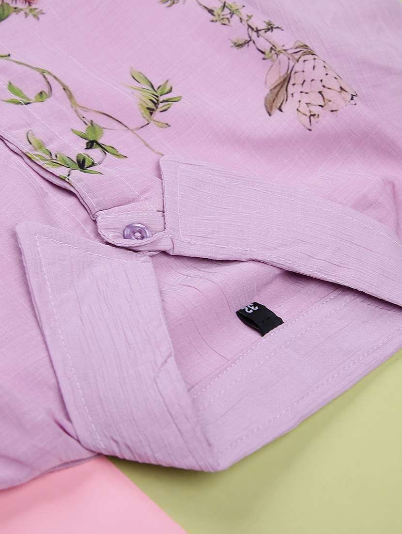 girls floral printed three quarter sleeve top - 22003313 -  Standard Image - 2