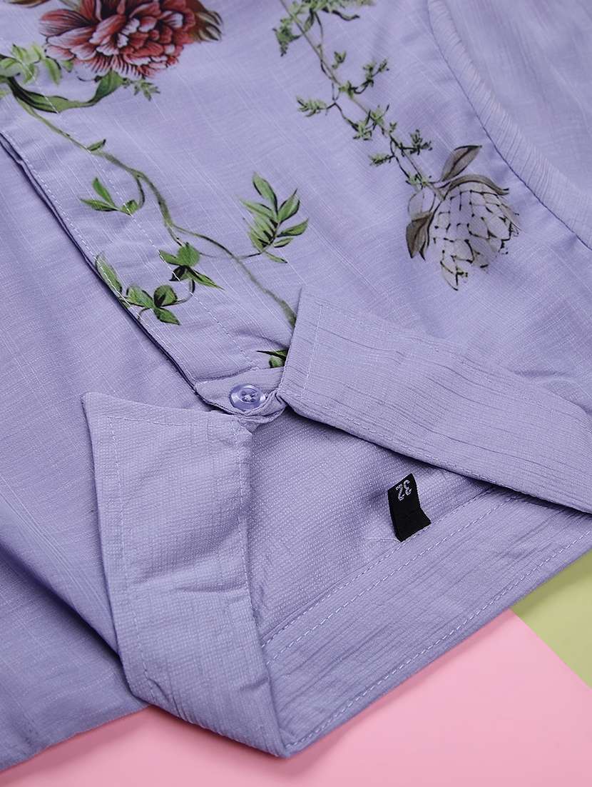 girls floral printed three quarter sleeve top - 22003314 -  Standard Image - 2