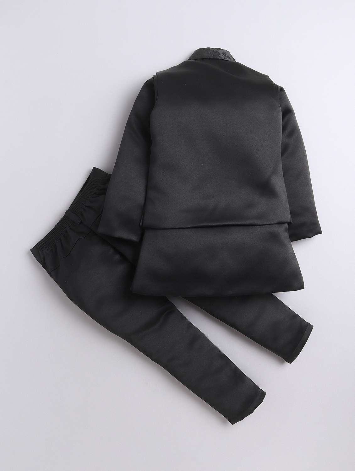 boys kurta and trouser with self designed nehru jacket - 22003804 -  Standard Image - 2