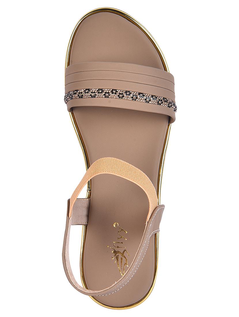 women nude back strap platforms wedge - 22003809 - Standard Image - 2
