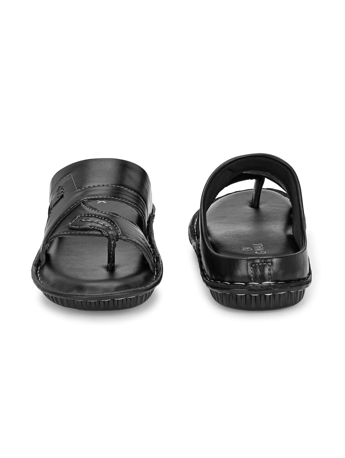 black synthetic slip on sandals - 22003875 -  Standard Image - 2