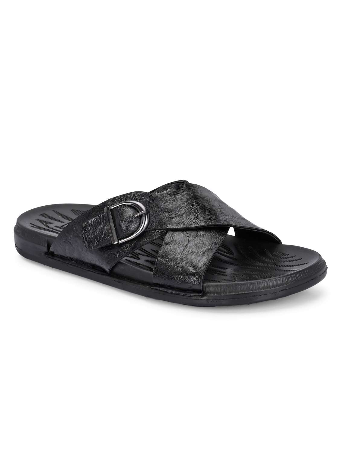 men textured slip on sandal - 22003892 -  Standard Image - 2