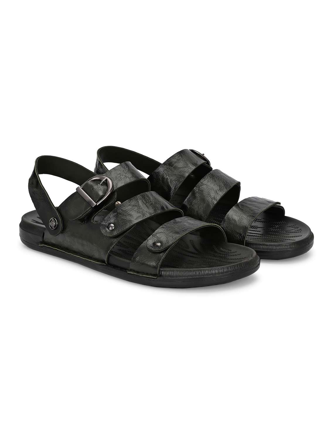 men olive back strap sandal - 22003906 -  Standard Image - 2