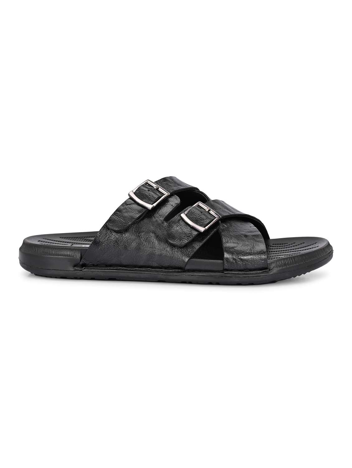 men black slip on sandal - 22003910 - Standard Image - 2
