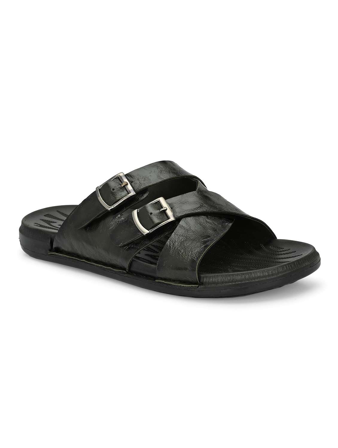 men olive slip on sandal - 22003912 - Standard Image - 2