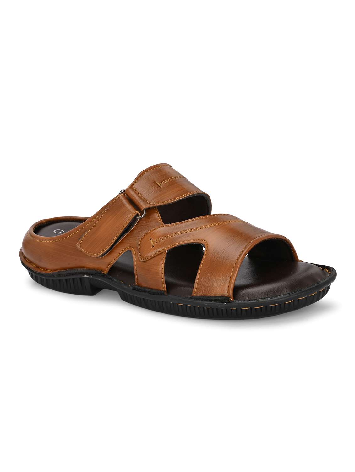 men tan slip on sandal - 22003918 -  Standard Image - 2