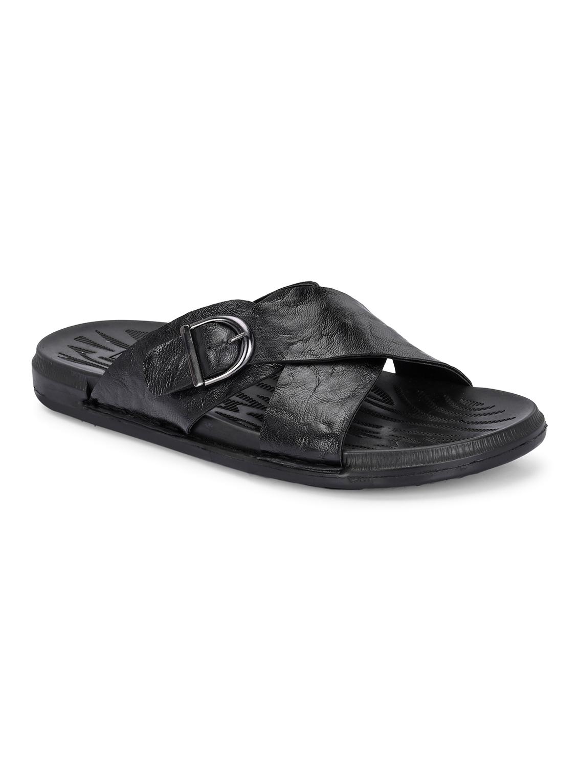 men black slip on sandal - 22003930 - Standard Image - 2
