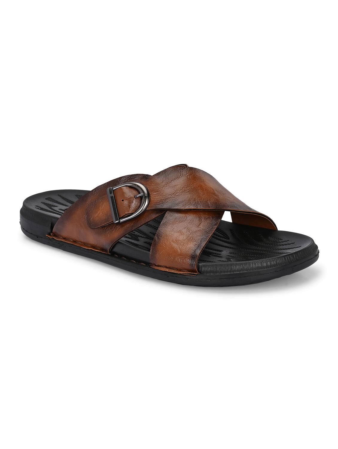 men tan slip on sandal - 22003932 - Standard Image - 2