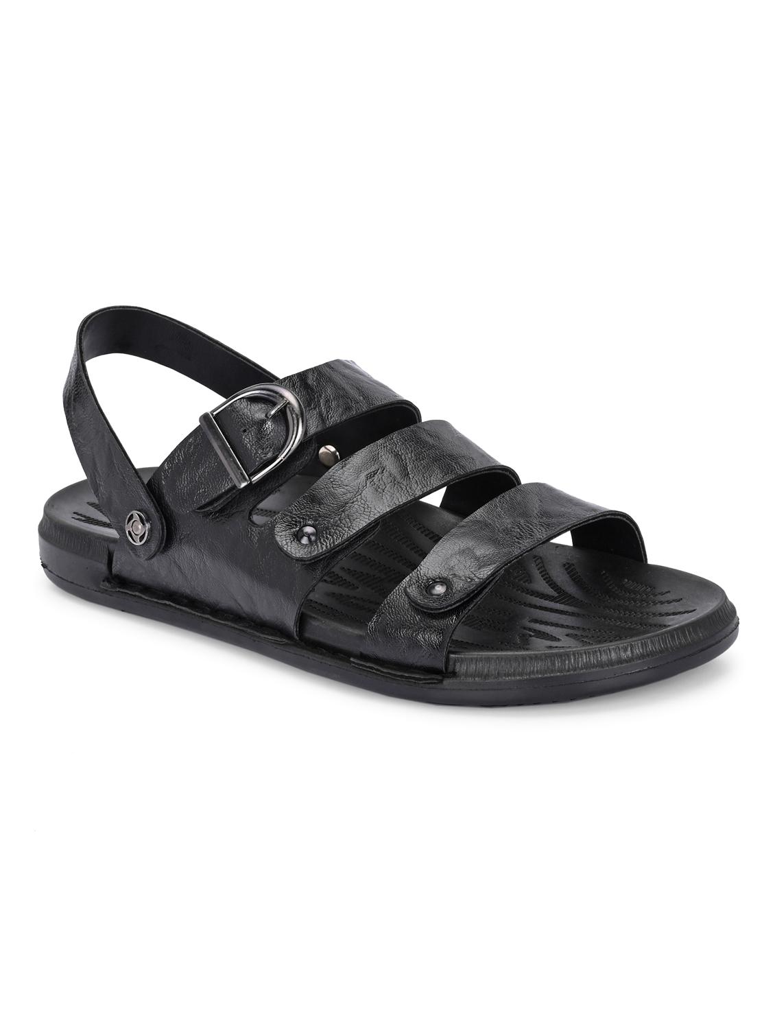 men black back strap sandal - 22003942 - Standard Image - 2