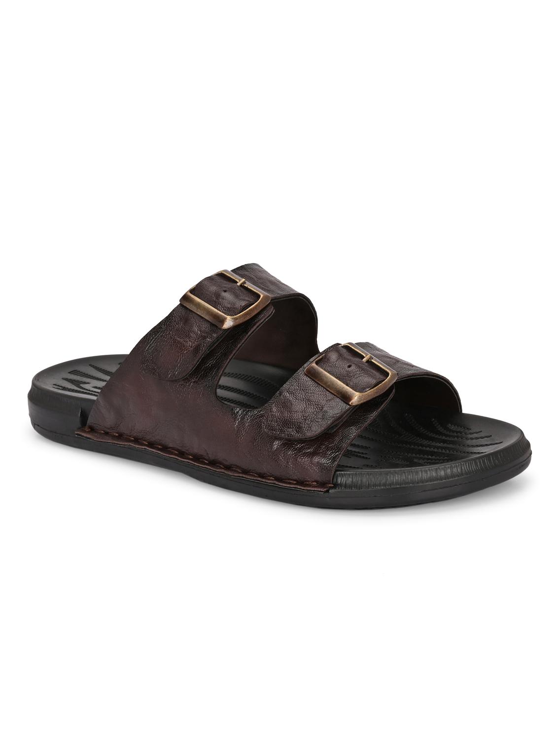 men brown slip on sandal - 22003946 - Standard Image - 2