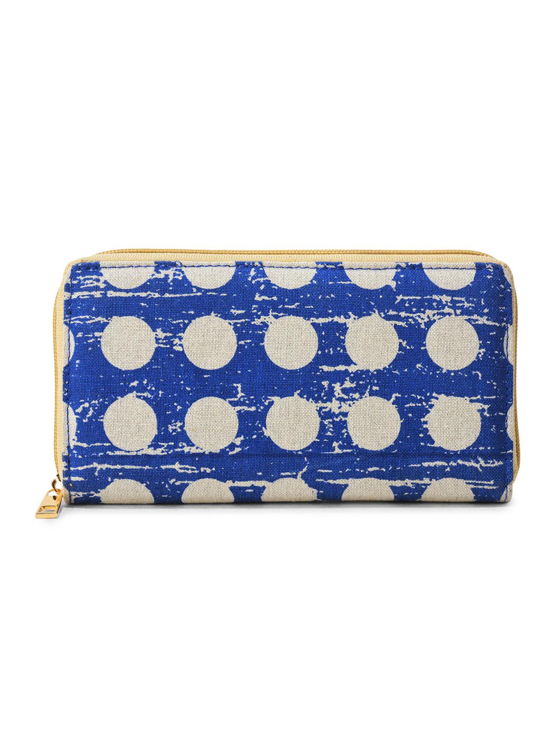 women polka dot blue fabric wallet - 22003964 - Standard Image - 2