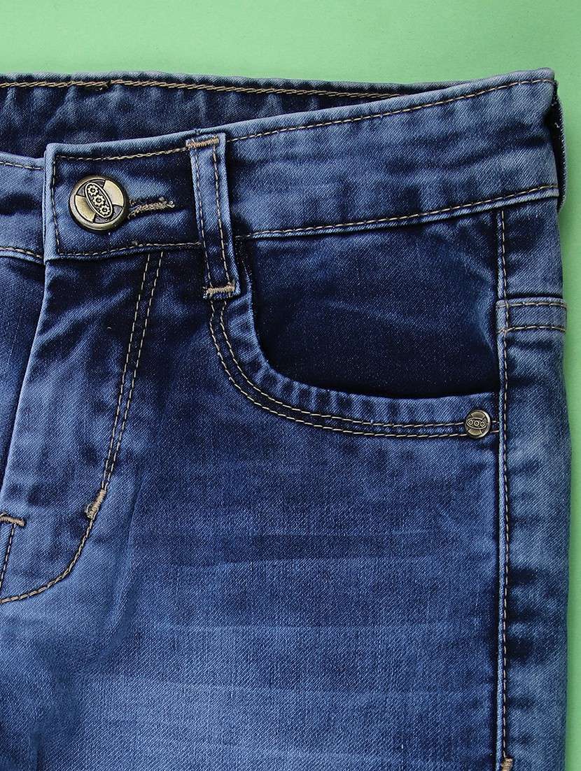 boys solid mid rise slim fit jean - 22004052 -  Standard Image - 2