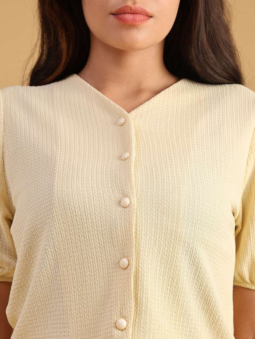 yellow polyester regular top - 22004168 -  Standard Image - 2
