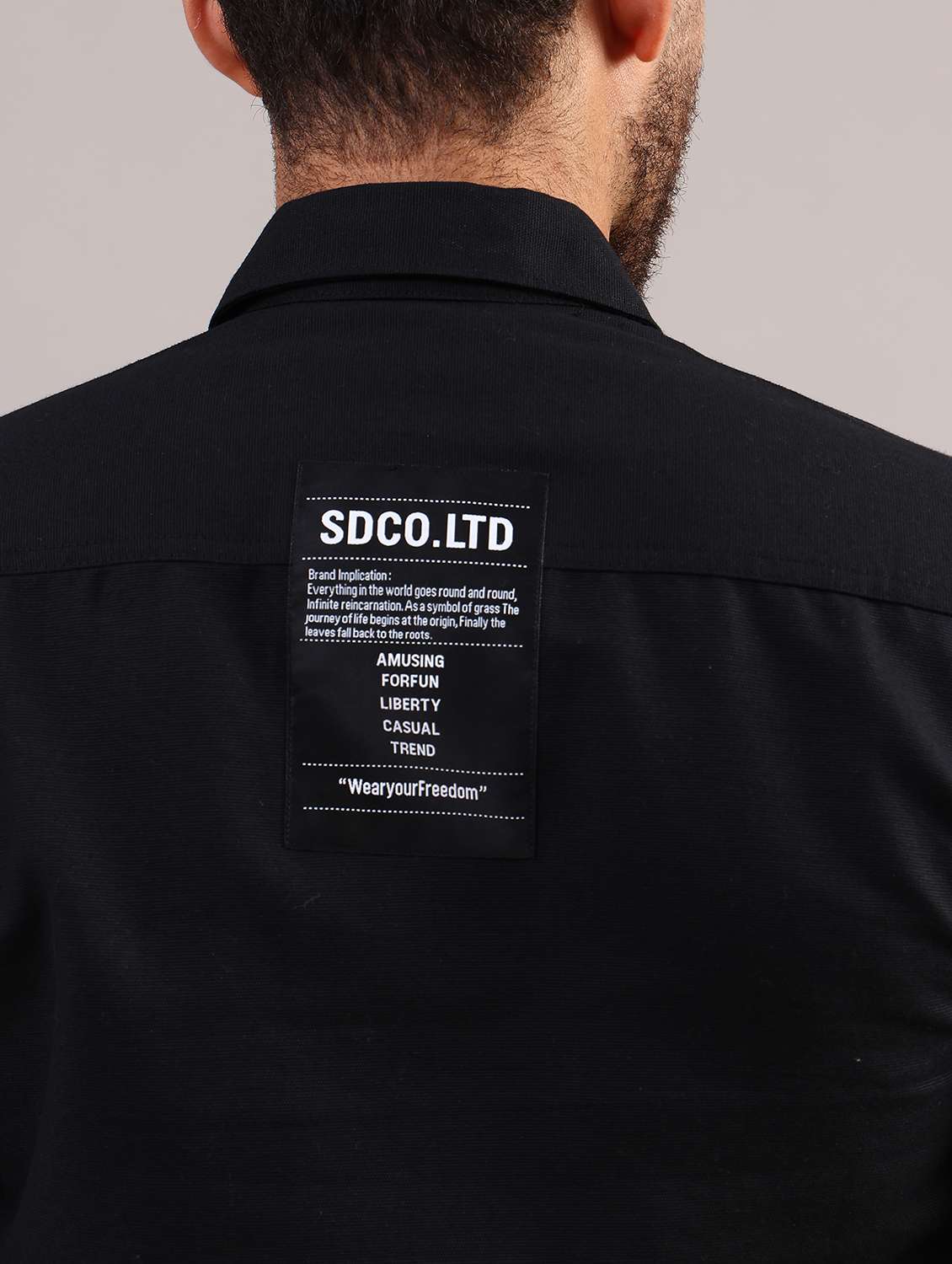 men solid collared long sleeve shirt - 22004201 -  Standard Image - 7