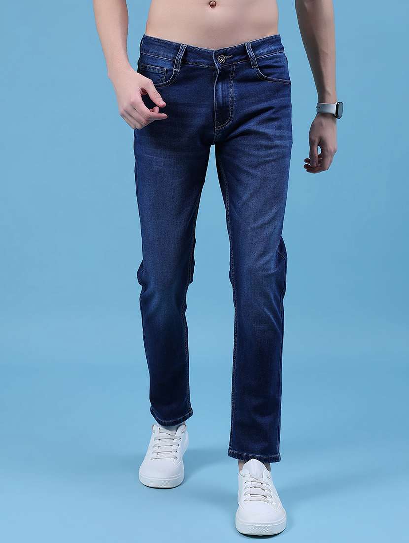 men solid mid rise slim fit jean - 22004216 -  Standard Image - 2