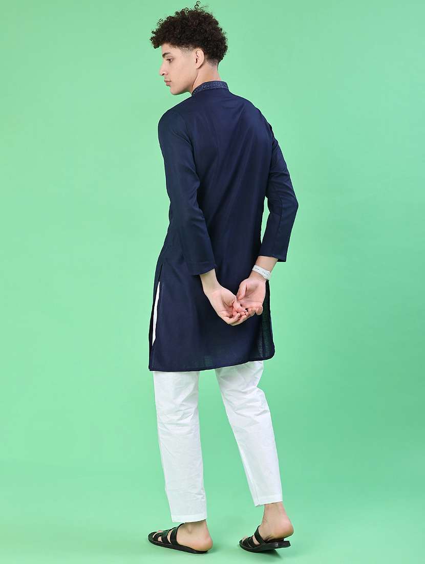 men long sleeve kurta and pyjama set - 22004303 -  Standard Image - 2