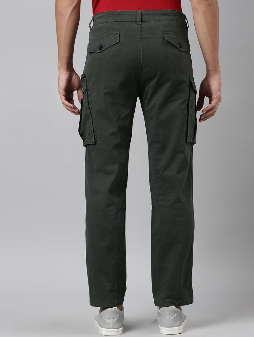 men solid mid rise cargo - 22004344 - Standard Image - 2