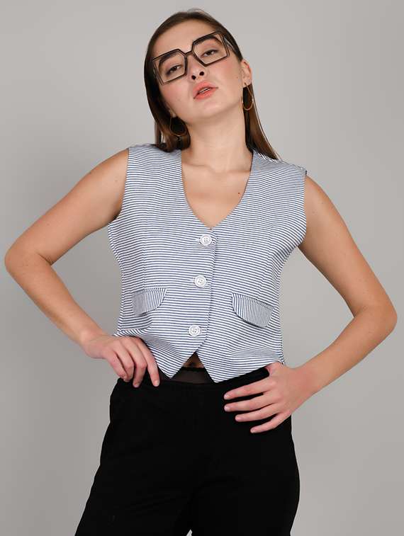 grey cotton blend crop top